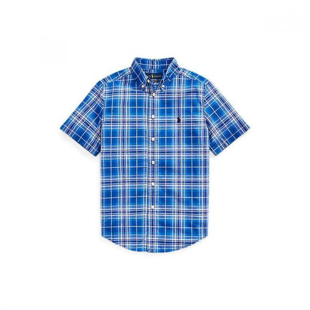 Polo Kids Boys Plaid Cotton Poplin Shirt Cwpowovyn820013400 S