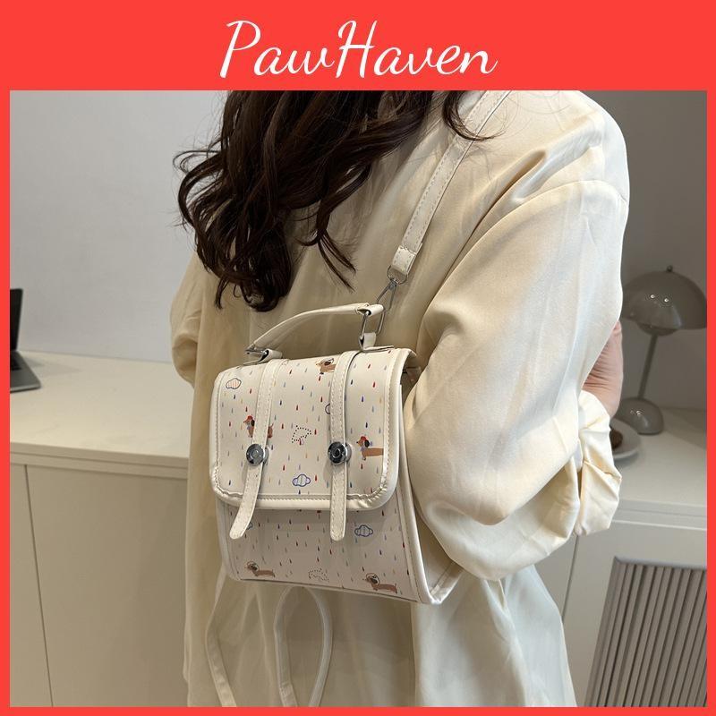 Pattern Dachshund Backpack Single Shoulder Crossbody Bag Handbag Gift Fashion