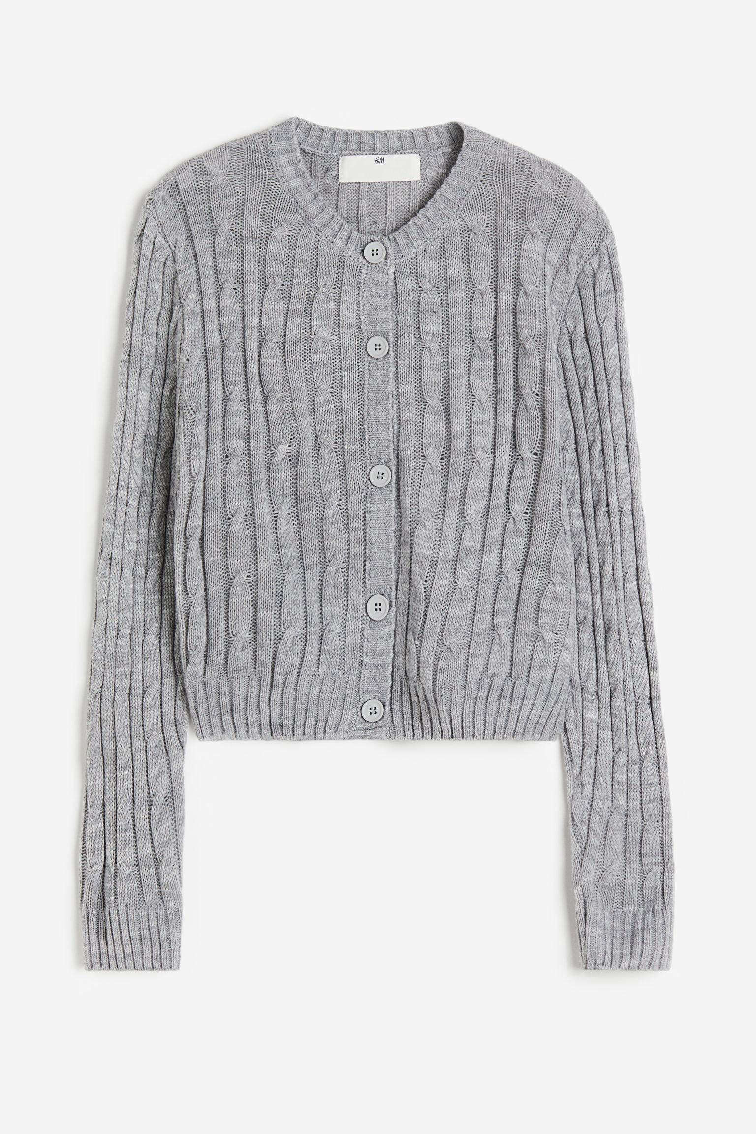 

Cable-knit cardigan