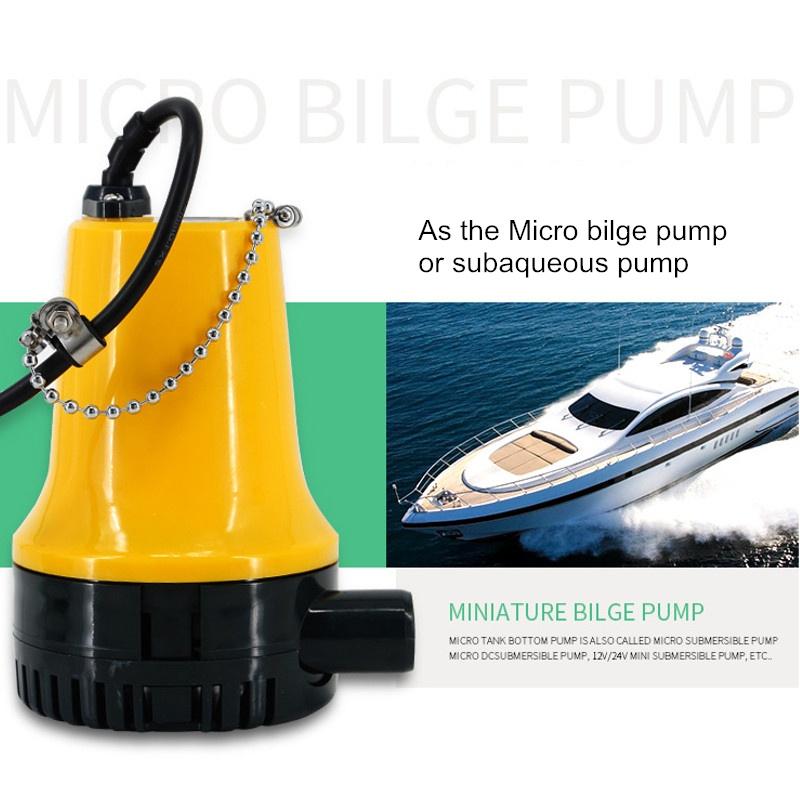 Pompa Sommersa DC Elettrica 24V 50W per Pulizia e Drenaggio Acqua di Stagni Sporchi e Piscine
