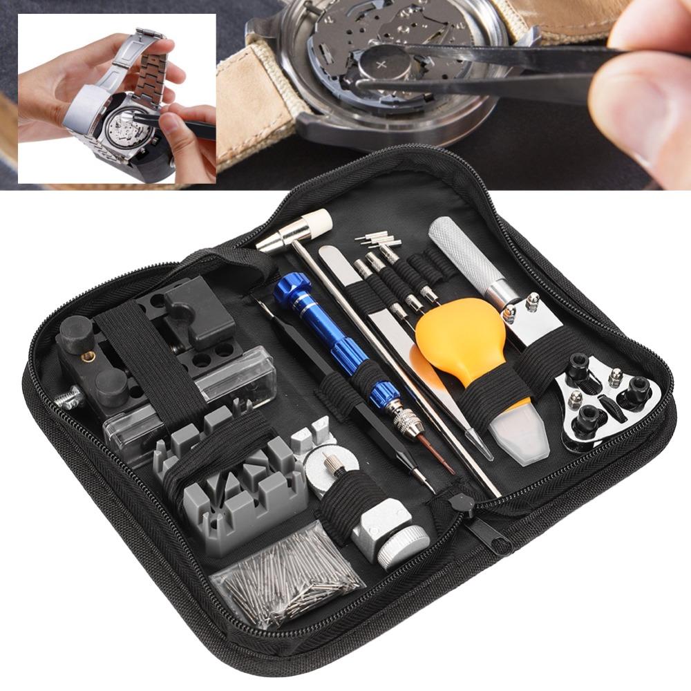 122Pcs Black Watch Tool Set 20.7 * 10cm Watch Strap Adjustment Tool For Electronic Watch