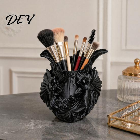 Stationery Organizer for Desk Makeup Brush Holder, with Thickened Stable Base, Fairies Decor Silk Cute Pen Holder Texture Storage Box, Dressing Table