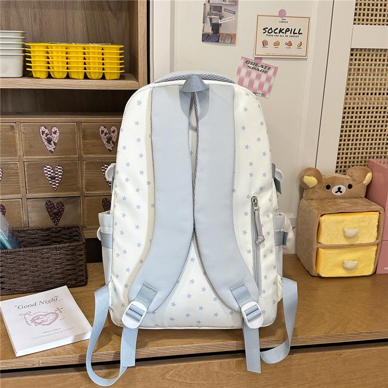 Color Block Women's Backpack Student's Lightweight Commuter Schoolbag