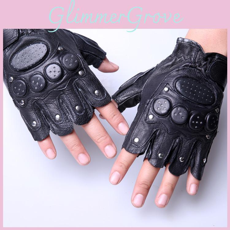 Special Forces Men Leather Half Finger Gloves For Cycling And Tactical Sports