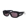 Full Frame Design Acetate Irregular Sunglasses Women Black 9260228 GV40044U01A-Black 56