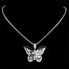 New Flat Colorful Butterfly Necklace Titanium Steel Jewelry Accessories