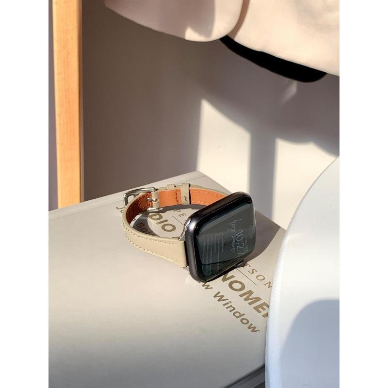 Applicable to s10 Apple S11 Watch iwatch6789SE Small Waist Leather Strap FIT4 Huawei GT6 Xiaomi 9