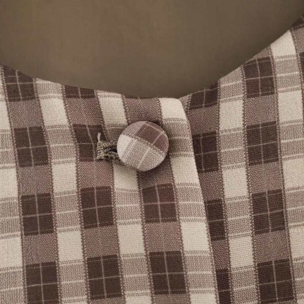 2025 Early Spring Plaid Vest & Pleated Skirt Set for Women