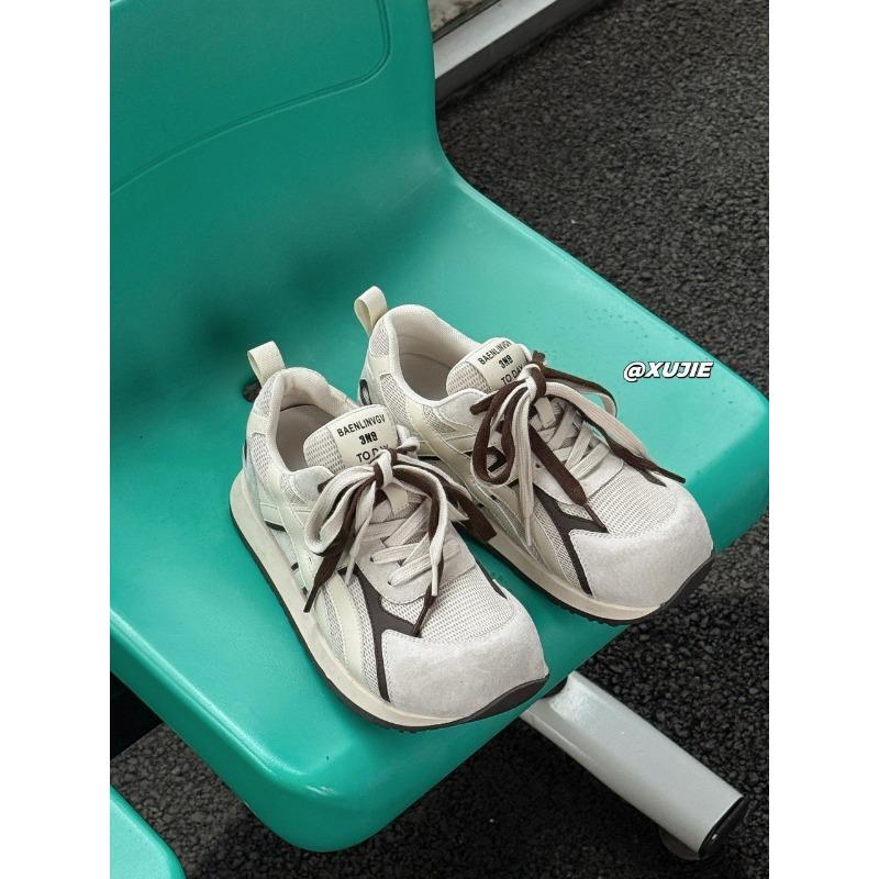 

Mesh shoes breathable mesh shoes women s shoes new autumn versatile casual sports shoes 35 бежевый