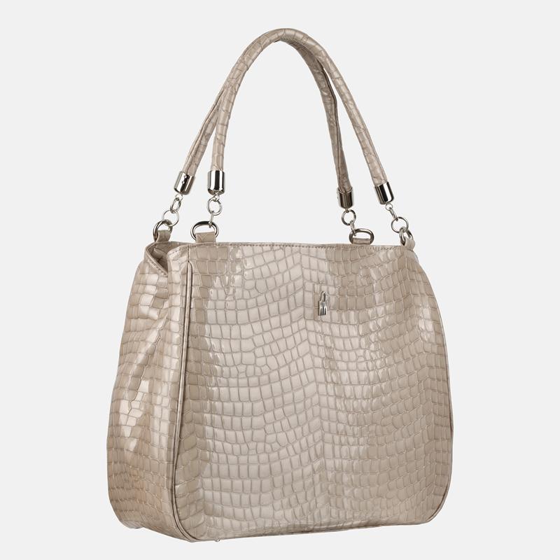 Luna - Croco Patent Leather Handbag