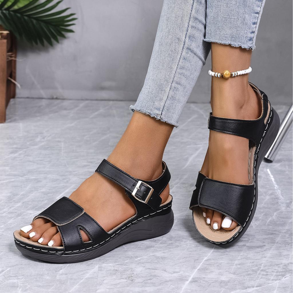 Sandalen Damen Sommer Orthopädische Schuhe Dicke Sohle Römische Sandalen Bequem Weiter Fuß Strandsandalen Weiche Innensohle Sandalen Lässige Sommerschuhe