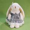 Plush Rabbit Toy With Bow And Dress Decoration Fur For Kids Birthday Gift
