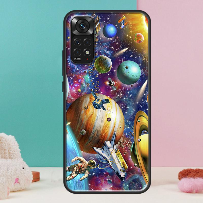 Moon Stars Space Case For Xiaomi Redmi Note 14 12 11 9 10 13 Pro 9S 10S 11S 12S Redmi 13C 10C 12C 14C Cover