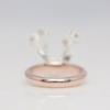 SanJie Two-Color Deer Ring: European & American Christmas Gift, Copper-Plated Rose Gold Jewelry 