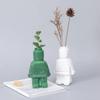 1pcs Nordic Style Resin Robot Vase Creativity Home Interior Office Desk Cupboard Living Room Tv Cabinet Insert A Vase Decoration