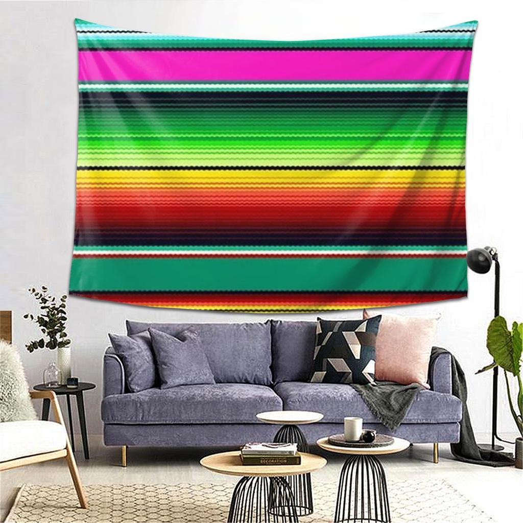Mexican Indigenous Blanket Tapestry Decor Art Aesthetic Tapestries for Living Room Bedroom Home Wall Cloth Wall Hanging