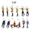 Realistic Building Site Worker Statues 1:64 Scale Resin Models Creative Projects Accessory For Collectors And Hobbyists