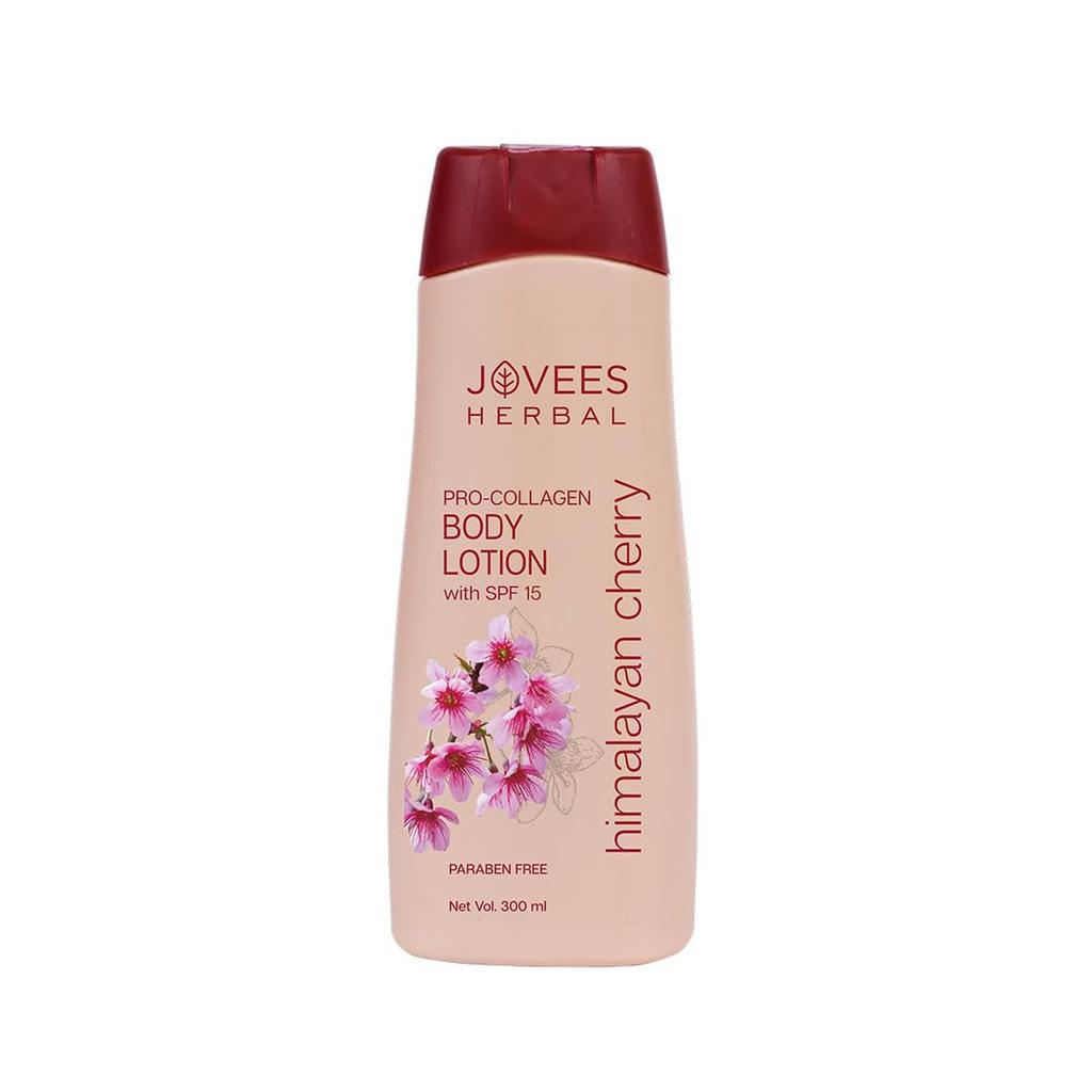 Jovees Herbal Himalayan Cherry Body Lotion 300ml Pack of 1 for Deep Hydration Smooth Radiant Skin Anti-Aging Moisturizer