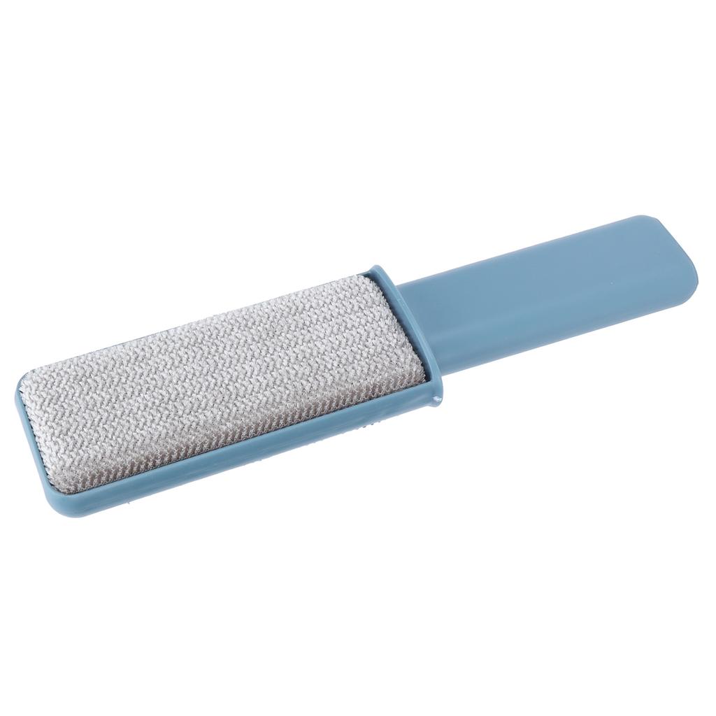 Double Sided Hair Removal Brush with Storage Cover Portable Clothes Lint Remover Blue