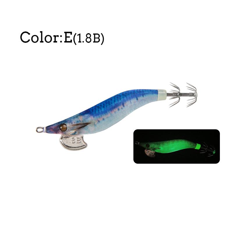 

1Pc 2.5#2.2#1.8# Small Egi Luminous Squid Jig Artificial Bait for Webfoot Octopus Cuttlefish Sea Fishing Lures Squid Lure 80mm