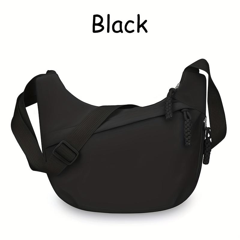 Simple Solid Color Large-capacity Durable Nylon Messenger Bag