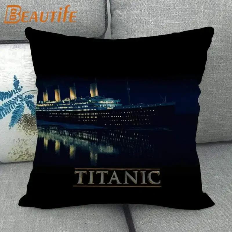 Custom Titanic Tv Pillowcase 45X45Cm Wedding Decorative Pillow Cover Eco-Friendly Cotton Linen Fabric Pillow Case