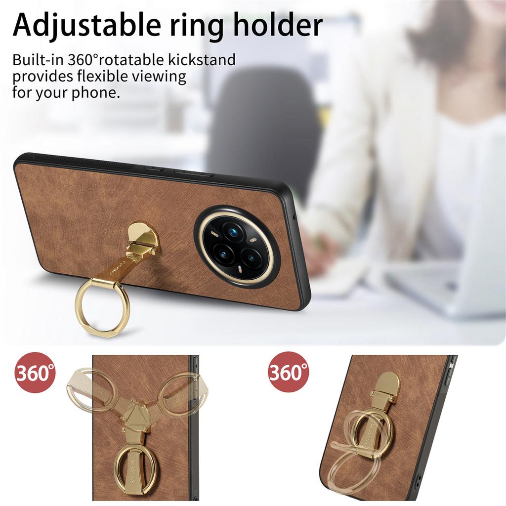 Pro Realme 14 Pro 5G Pouzdro CASENEO D22 Skládací Stojánek Retro Kožený Zadní Kryt Telefonu