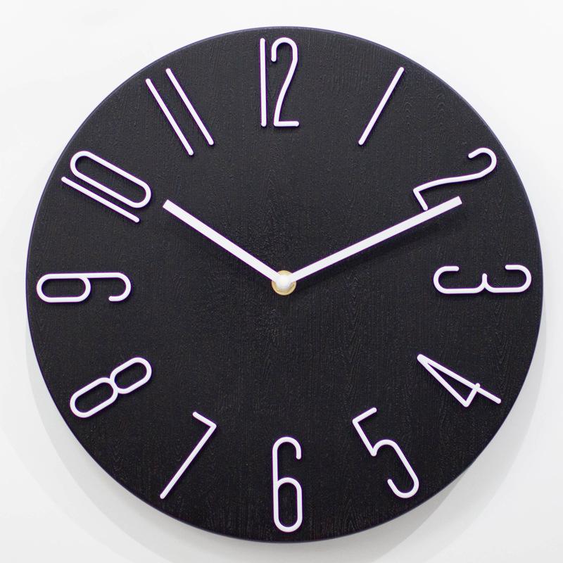 30 см 12 дюймов настенные часы гостиная тихие короткие настенные часы скандинавские модные настенные часы без секундной стрелки простые кварцевые часы 12 inch