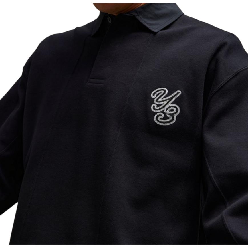 Y-3 FW23 Rugby Long Sleeve Shirt Unisex Shirts Navy-Blue IL4618
