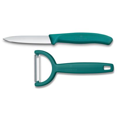 Knife Dishwasher Includes Paring Knife and Peeler Straight Lightweight and Easy To Smooth Peeling YPSO Swiss Classic (Victorinox) Set,