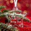 1/2pcs 2D Flat - Boho Style Acrylic Star Ornament - "Good Friends Are Like Stars" Inspirational Quote, Christmas Decorations