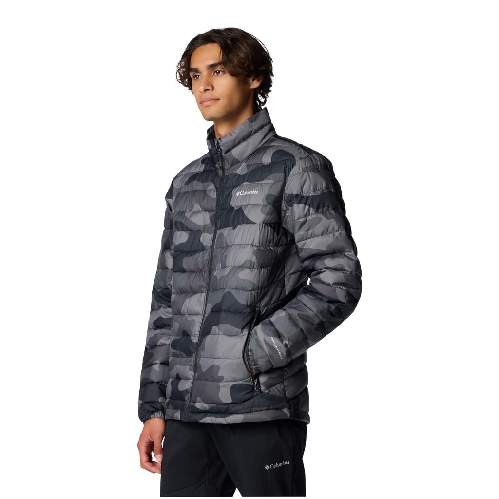 Columbia Powder Lite II Printed Jacket, Mens black Jacket
