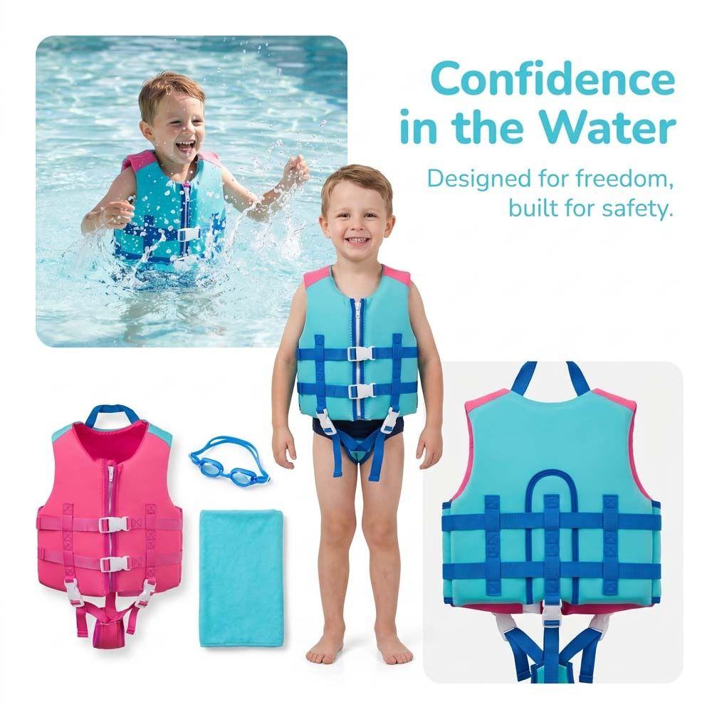 Adjustable Child Buoyancy Vest Not Falling Off Floating Vest Baby Swimming Jackets  Child