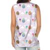 Women's Fashion Casual Easter Printed Round Neck Sleeveless T-Shirt Tops