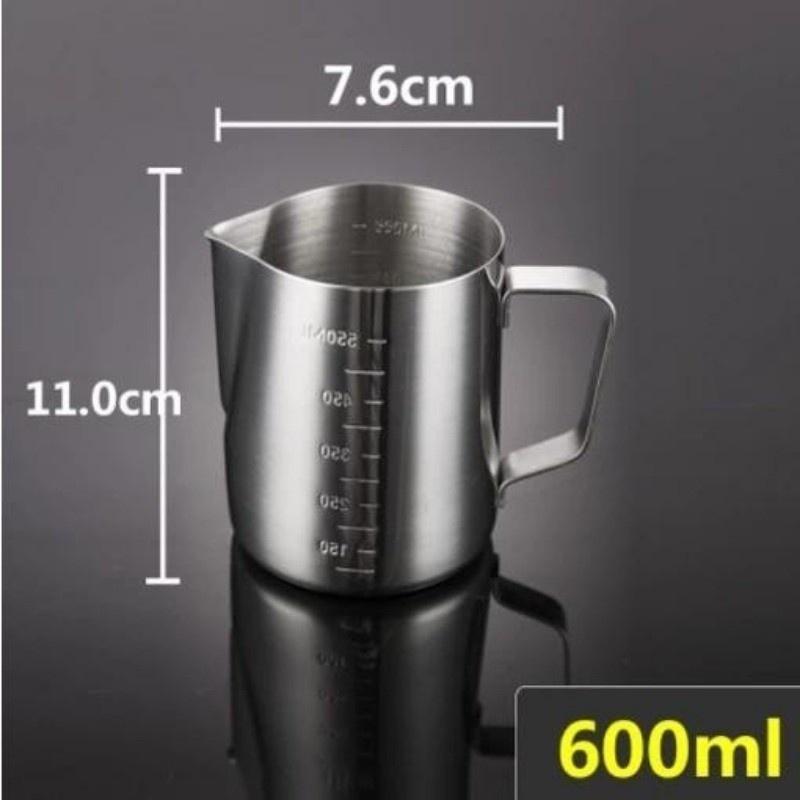 Stainless Steel Milk Frothing Pitcher With Internal Scale And Ergonomic Handle Perfect For Home Coffee Latte Art Making
