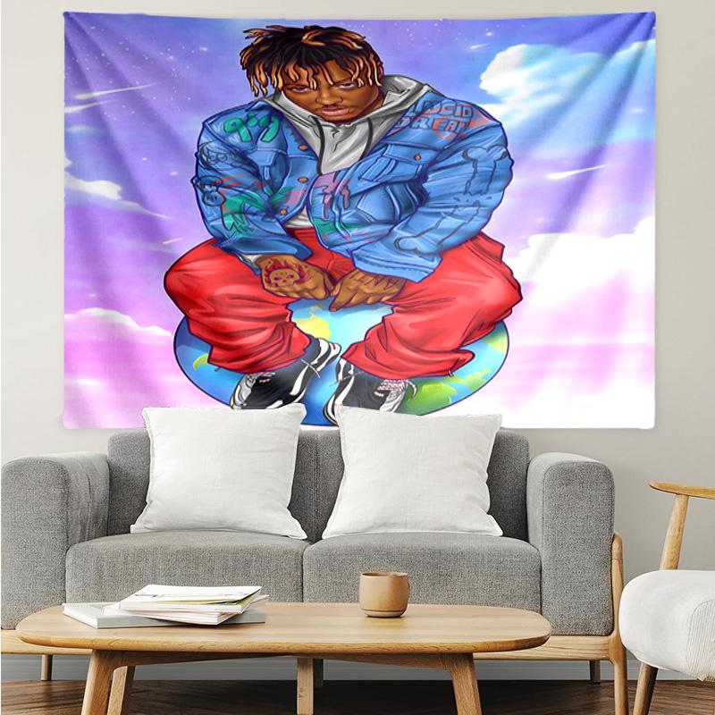 Juice WRLD Tapestry for Bedroom Aesthetic Classroom Tapestries Wall Hanging for Living Room Dorm Office,Ideal Creative Gift
