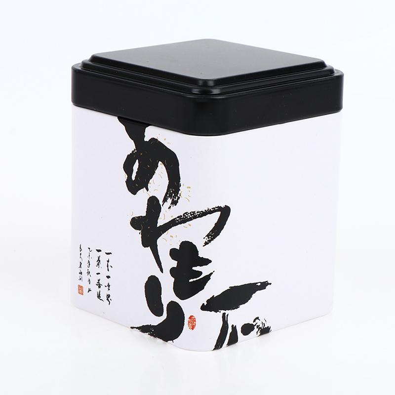 Tea Sealed Box Kitchen Storage Container Jar Tin Square Can Candy Iron Vintage