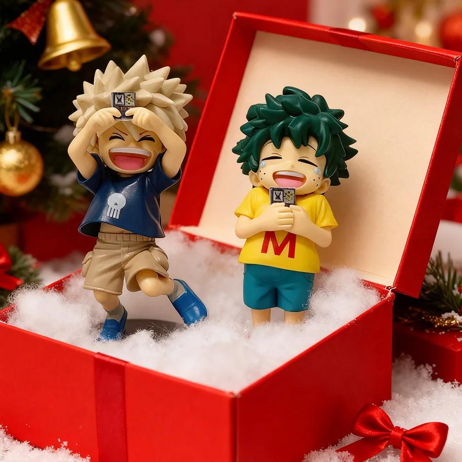 New My Hero Academia Childhood Izuku Midoriya Katsuki Bakugo Figure Model Decoration Doll Toys Xmas Gifts Kid Friendly Entertaining Fun Play Safe