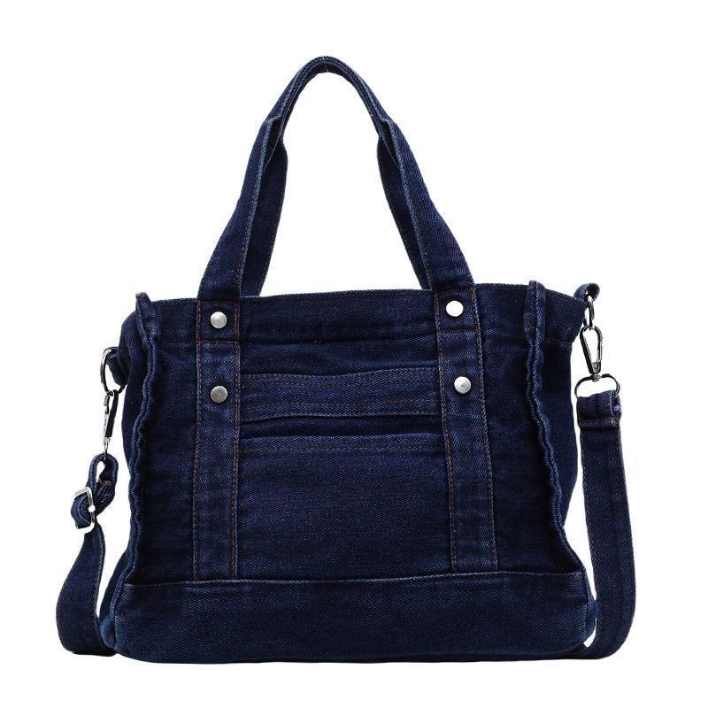 Handbag bag women's new fashion denim shoulder messenger women's bag commuter casual tote bag