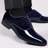 Mens Formal Business Leather Shoes Lightweight Trendy Low Cut British Pointed Toe Wedding Groom Shoes