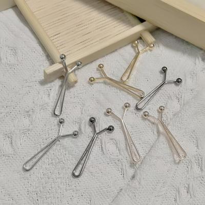 Yousheng 12Pcs Head Scarf Fixing Clip Heavy Duty Metal U-shaped Clip Multi-functional Women Shirt Sleeve Jeans Pants Clip Buckle Clothing Accessories