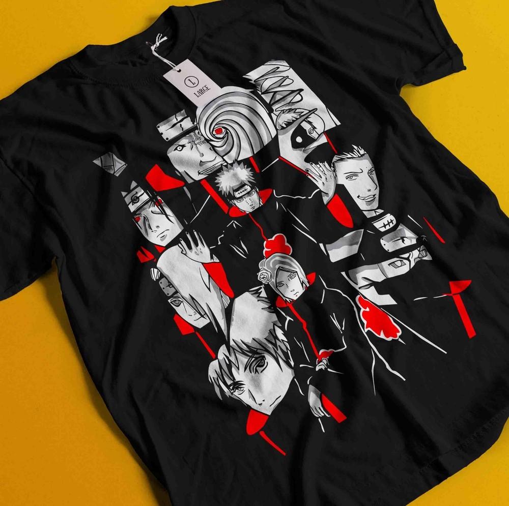 

Футболка Акацуки Футболка Итачи Футболка Кисаме Футболка Мадары Какаши Наруто Обито Пэйн S