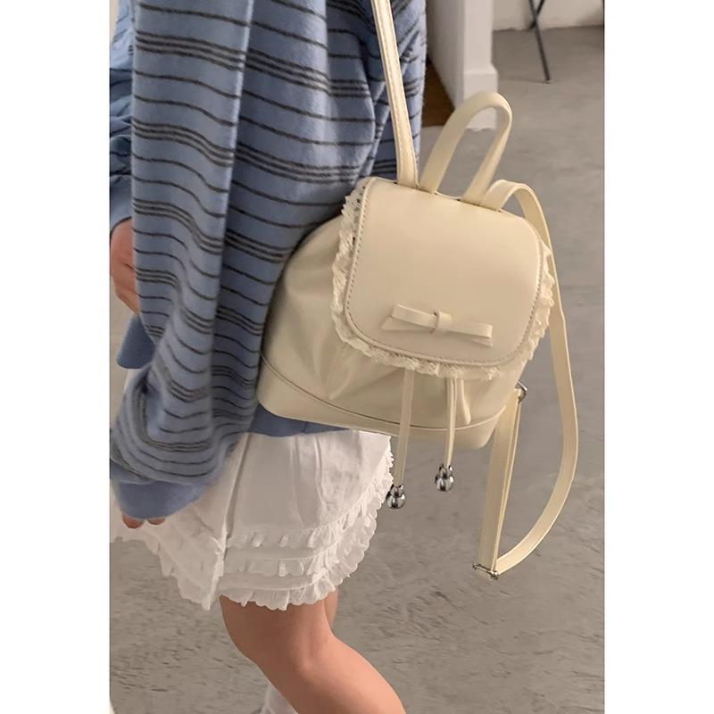 Sweet Bow Versatile Bag Women's 2025 New Trendy Fashion Cute Backpack Korean Ladies Backpack