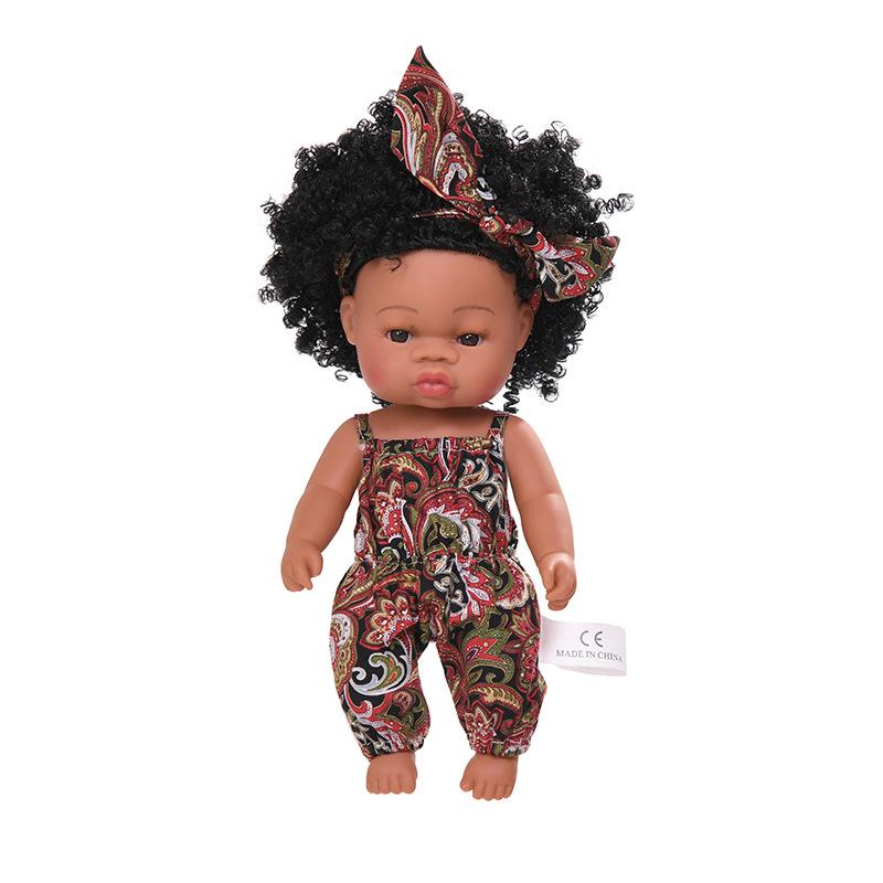 

Чорна емальована лялька Reborn Doll М яка гумова імітація дитячої африканської ляльки Лялька дитяча іграшка для ванни