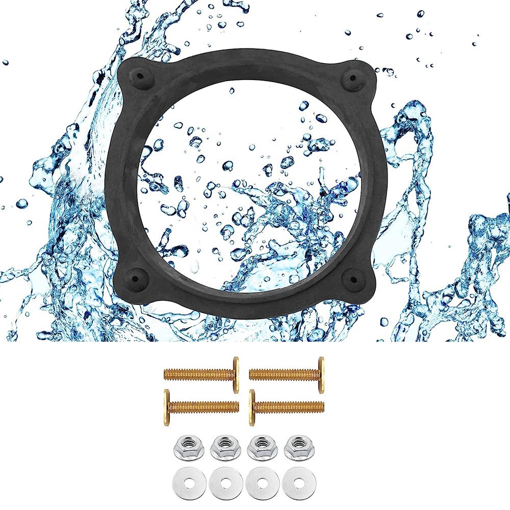 New Floor Flange Seal W/ Nuts, Washers & T-Bolts Set For RV Toilet Seals 385310063