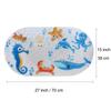 1PC 70x39 Cm Bathroom Carpet Deep Sea Fish Shape Bath Mat Non Slip Shower Mat with Suction Cups for Kids Bathtub Bathroom Rug