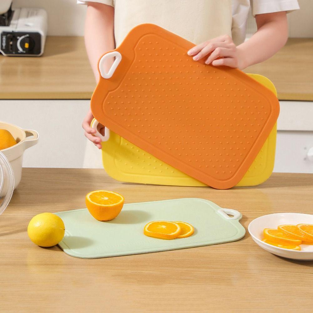 

Food Grade Cutting Board Non Slip Kneading Dough Board Colorful Chopping Board Kitchen Dormitory помаранчевий
