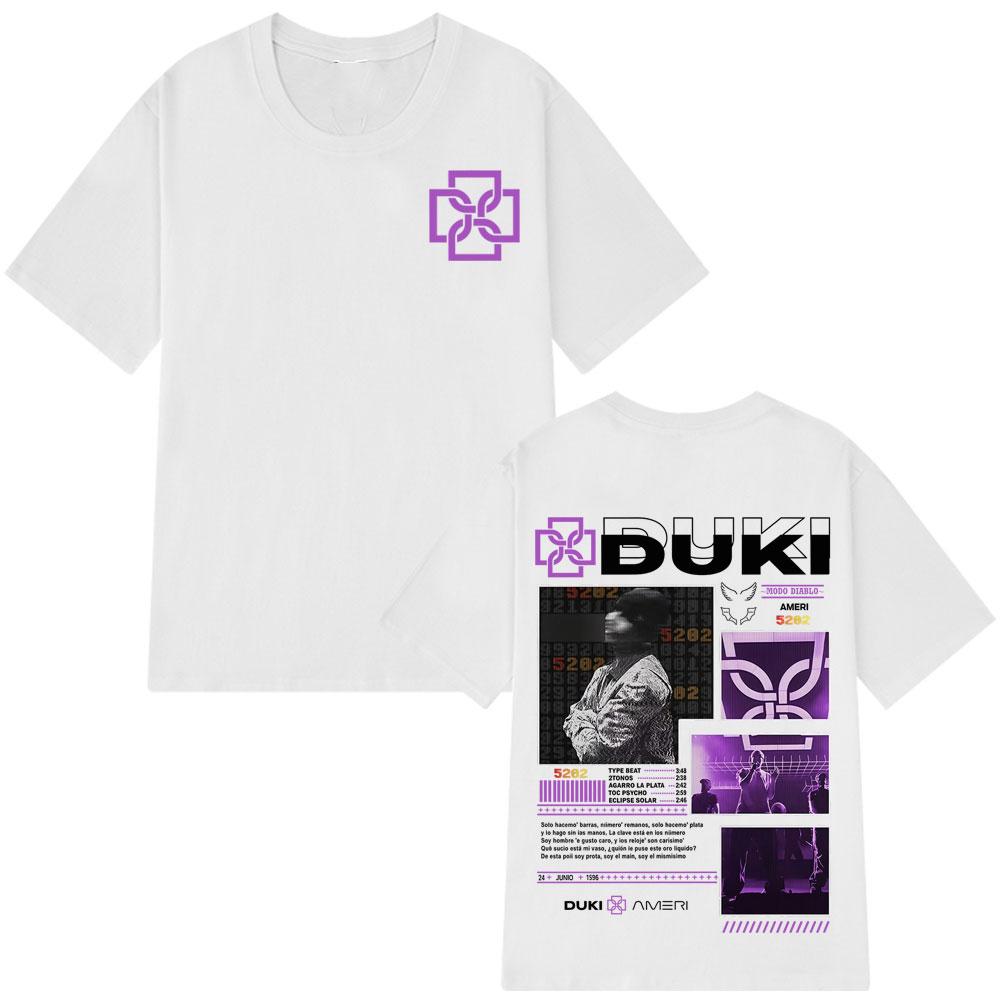 2025 Rapper Duki MIXTAPE Album T-shirt Men Women Fashion Hip Hop Vintage 100% Pure Cotton T-shirt O-Neck Leisure T-shirts Y2k
