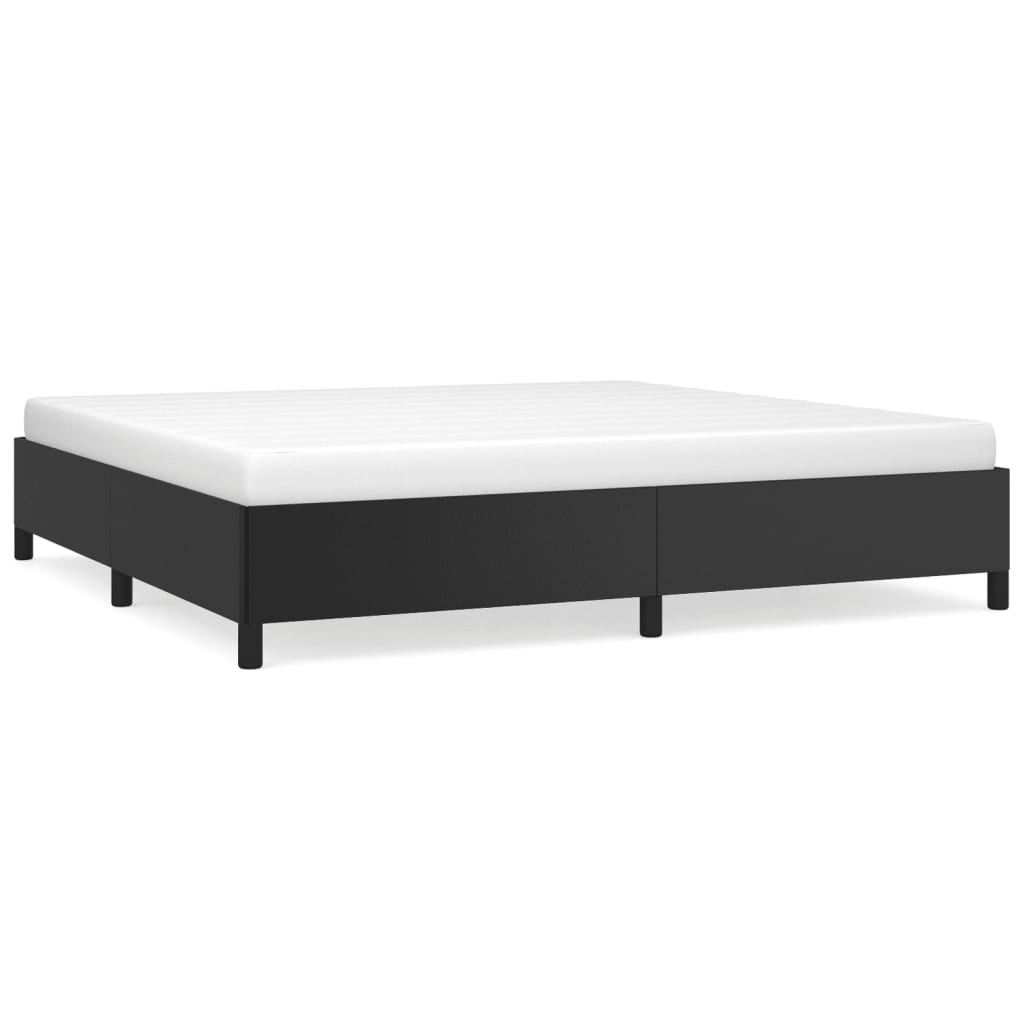 Bed Frame Black 200x200 Cm Faux Leather