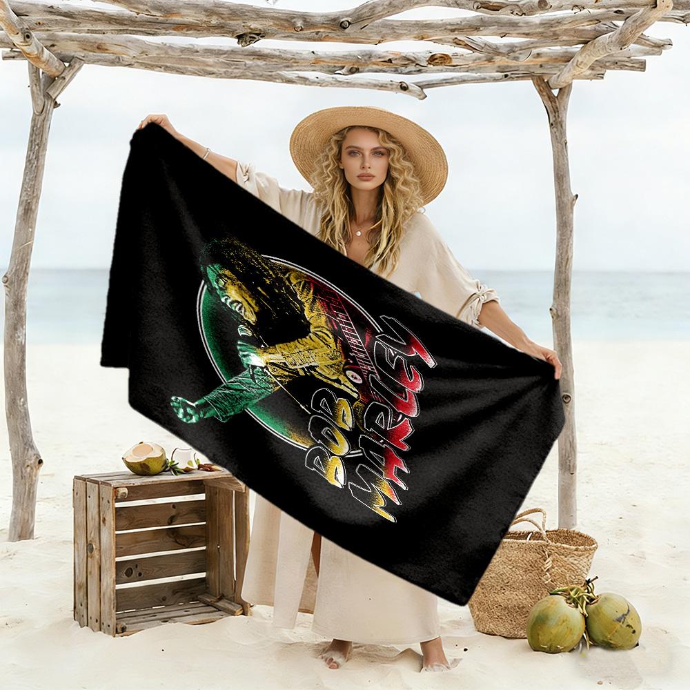 Bob Marley Beach Towel Super Soft Absorbent Comfortable Lightweight Perfect for Traveling Yoga Camping and Swimming